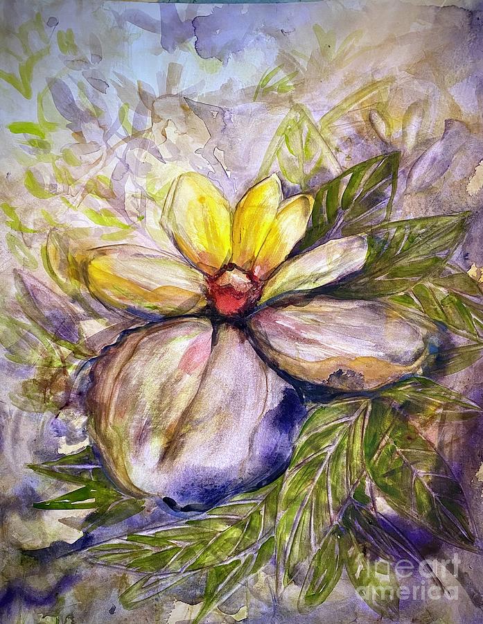 Fleurs Florales large Painting by Francelle Theriot