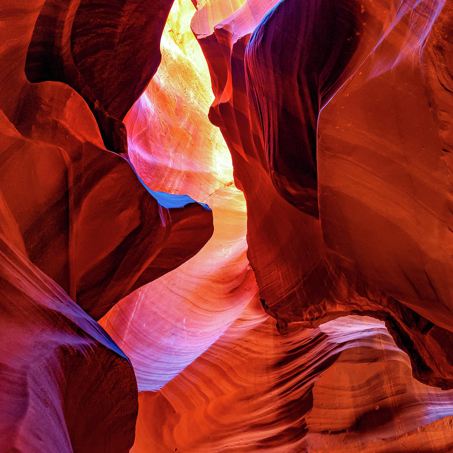 Flickering Light - Antelope Canyon Formations Photograph