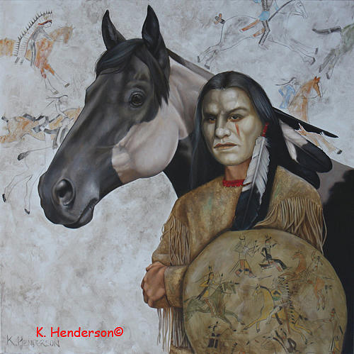 Horse Painting - Flies Like the Wind by K Henderson by K Henderson