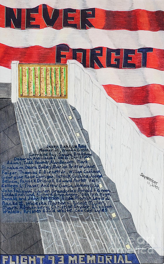 Flight 93 Momorial Drawing by Eric Pearson