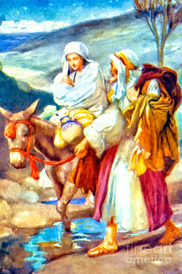 Flight into Egypt 19th Century in Colors Photograph by Munir Alawi