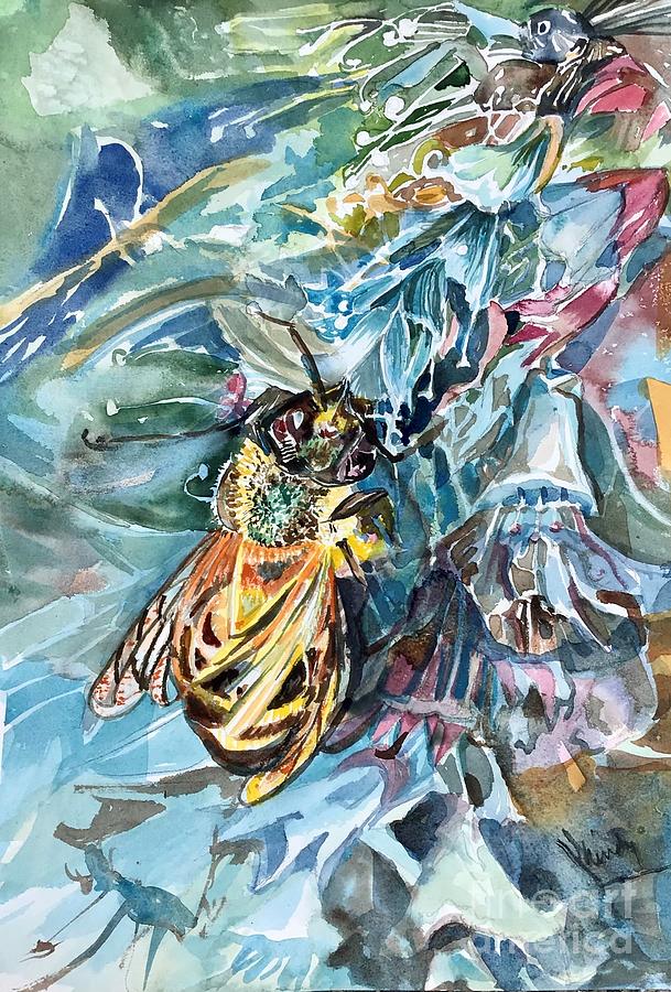 Flight of the Bumble Bee Painting by Mindy Newman