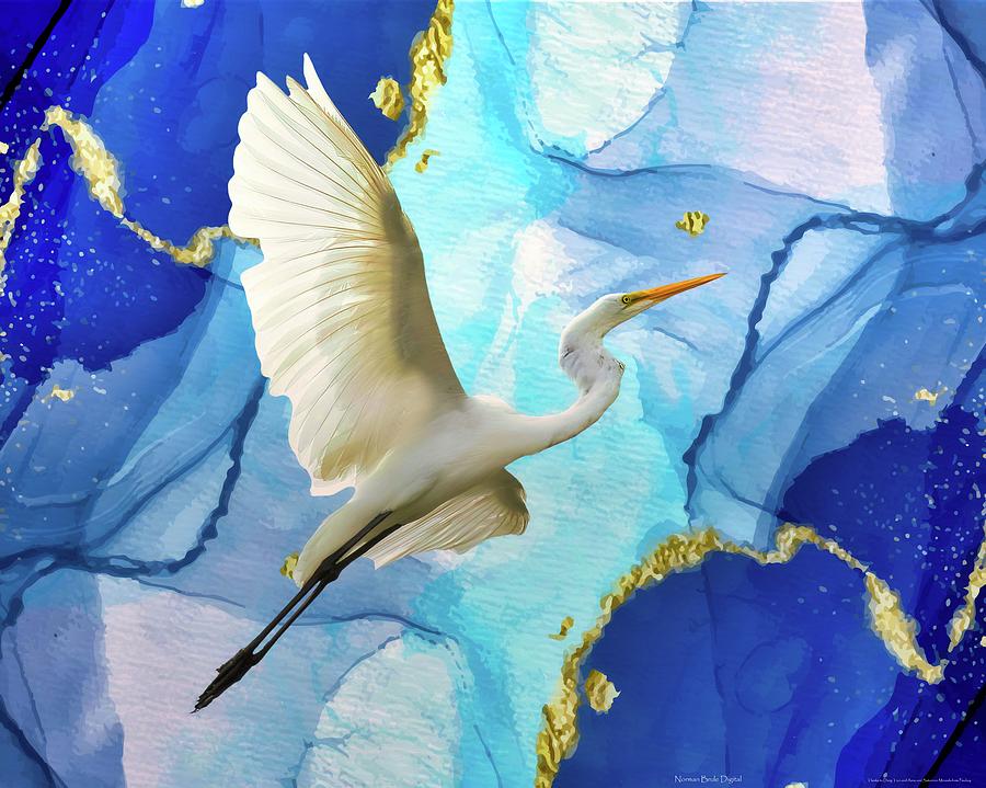 Flight of the Heron Digital Art by Norman Brule
