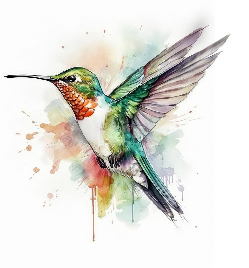 Flight of the Hummingbird Painting by Land of Dreams