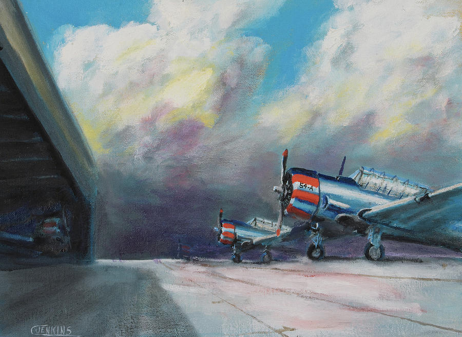 Airplane Painting - Flight Operations Cancelled by Christopher Jenkins