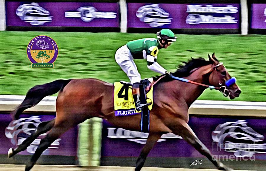 Flightline Wins Breeders Cup Classic BC22 Digital Art by CAC Graphics