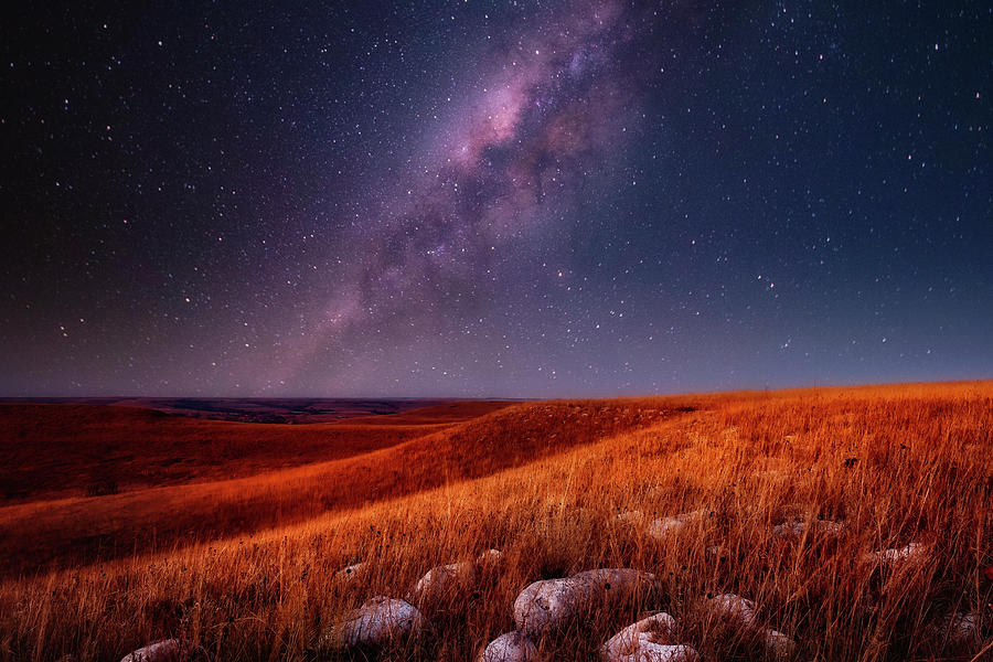 Flint Hills Milky Way Photograph by Brad Mangas