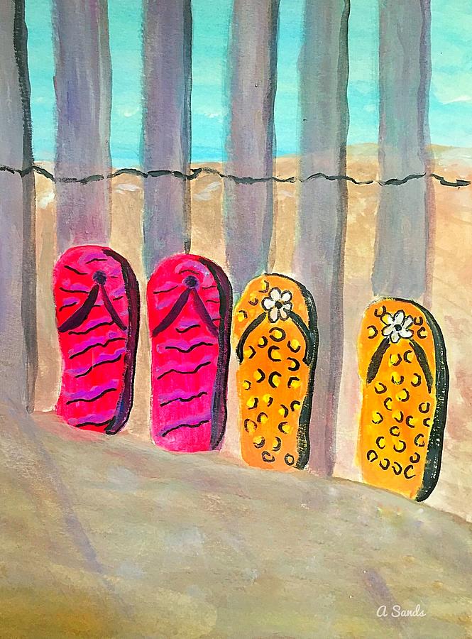 Flip Flop Day Painting by Anne Sands