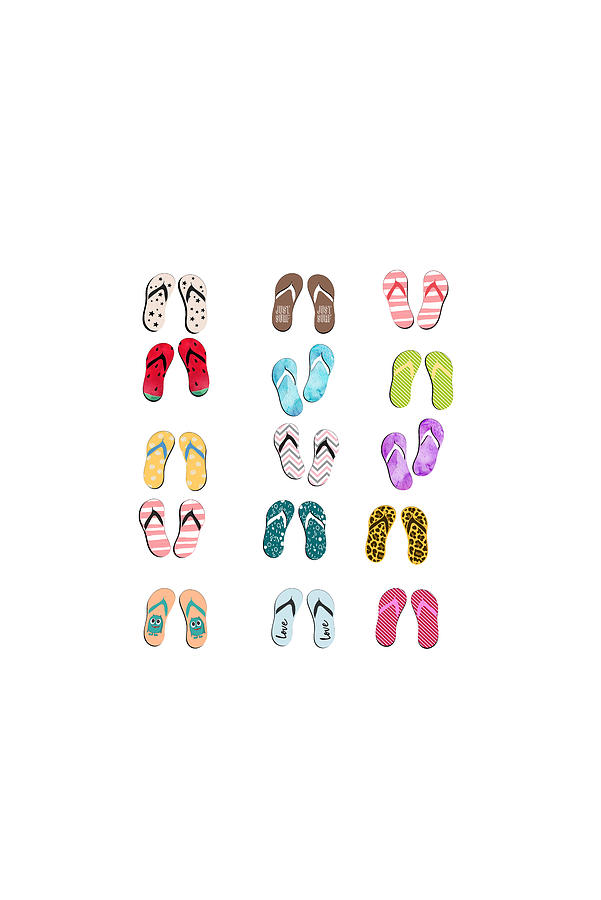 Flip Flop Digital Art by Yasemin Stahl - Pixels