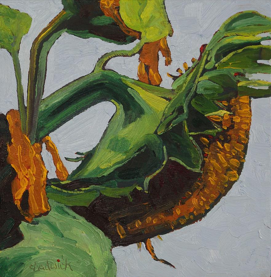 Summer Painting - Flippant Sunflowers by Phil Chadwick