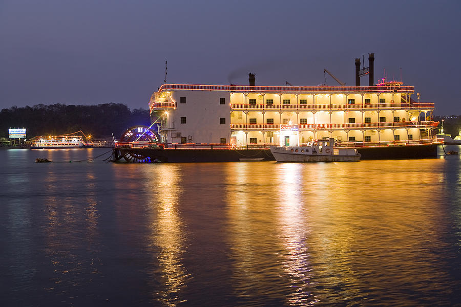 Floating casino on Mondovi River. Photograph by Lonely Planet