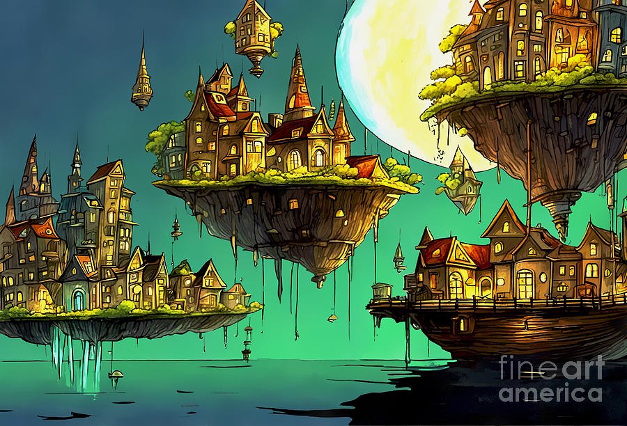 Floating Cities Digital Art By Jerzy Czyz - Fine Art America