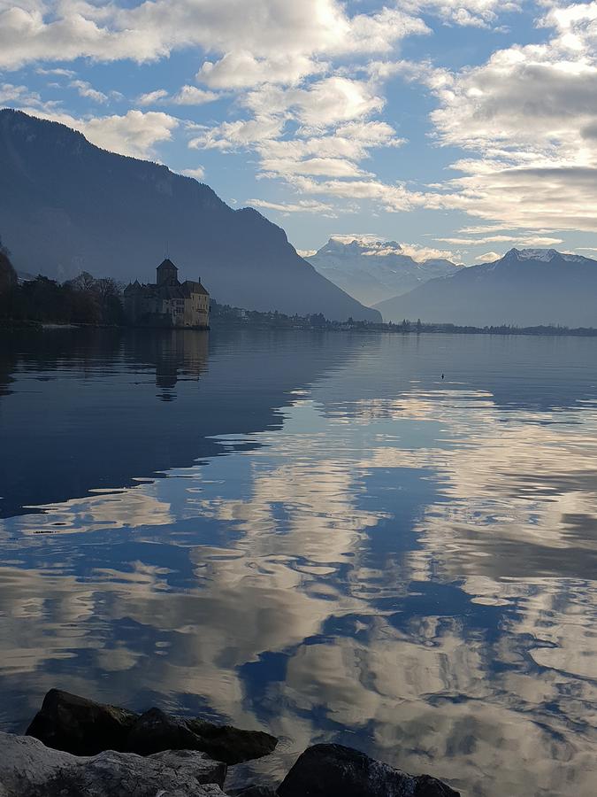Floating Clouds on Lake Geneva Photograph by Andrea Whitaker