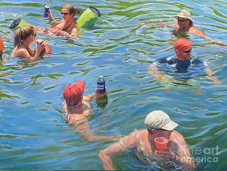 Summer Painting - Floating by Dana Lombardo