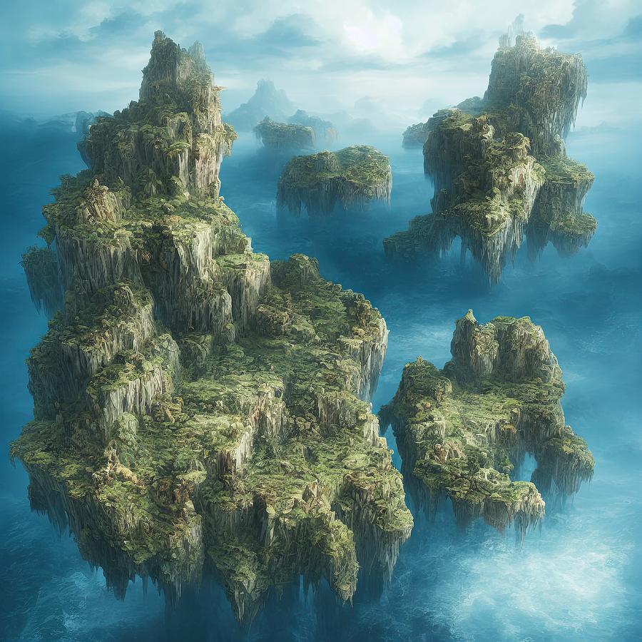 Floating Mountain Range II Digital Art by Sterling and Thorn Floating Mountain Range II Digital Art by Sterling and Thorn