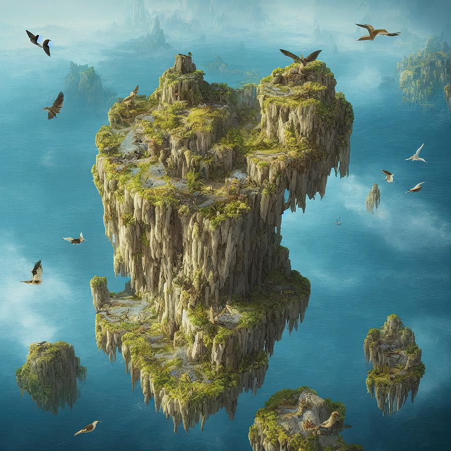 Floating Mountain Top Digital Art by Sterling and Thorn Floating Mountain Top Digital Art by Sterling and Thorn