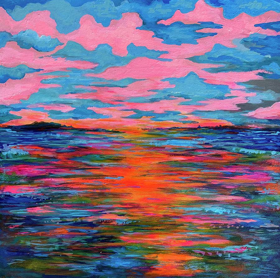 Floating on a Pink Cloud Painting by Mary Rose Deraco - Fine Art America