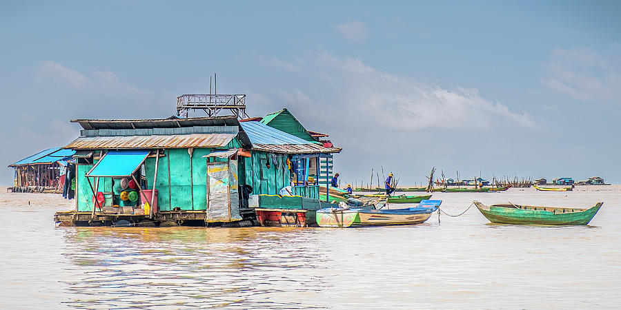 Boat Photograph - Floating Village by Marla Brown