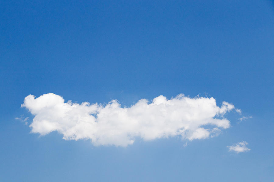 Floating White Cloud in Suny Blue Sky Photograph by Yuko Yamada