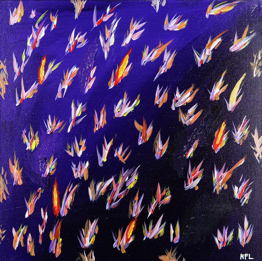 Flocking Birds Of Paradise  Painting by Mark Lyons