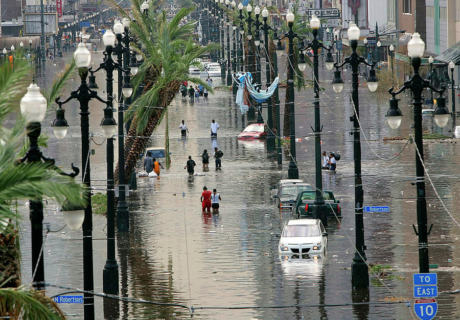 Flooded New Orleans after Hurricane Photograph by Rick Wilking