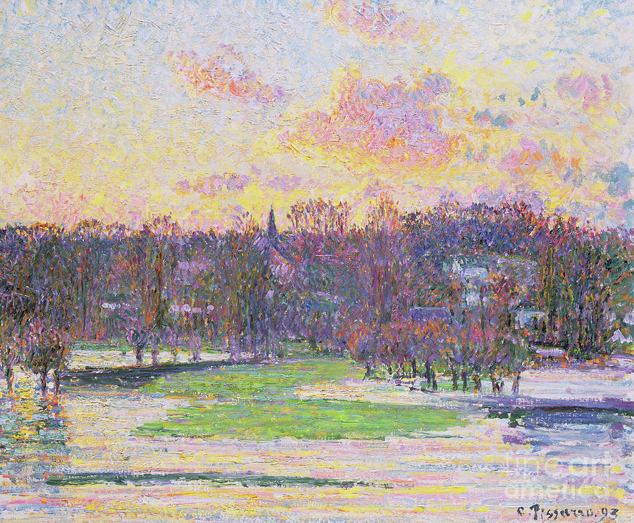 Flooded Sunset, 1893 Painting by Camille Pissarro