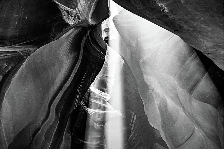Flooded With Light - Antelope Canyon Monochrome Photograph by Gregory Ballos