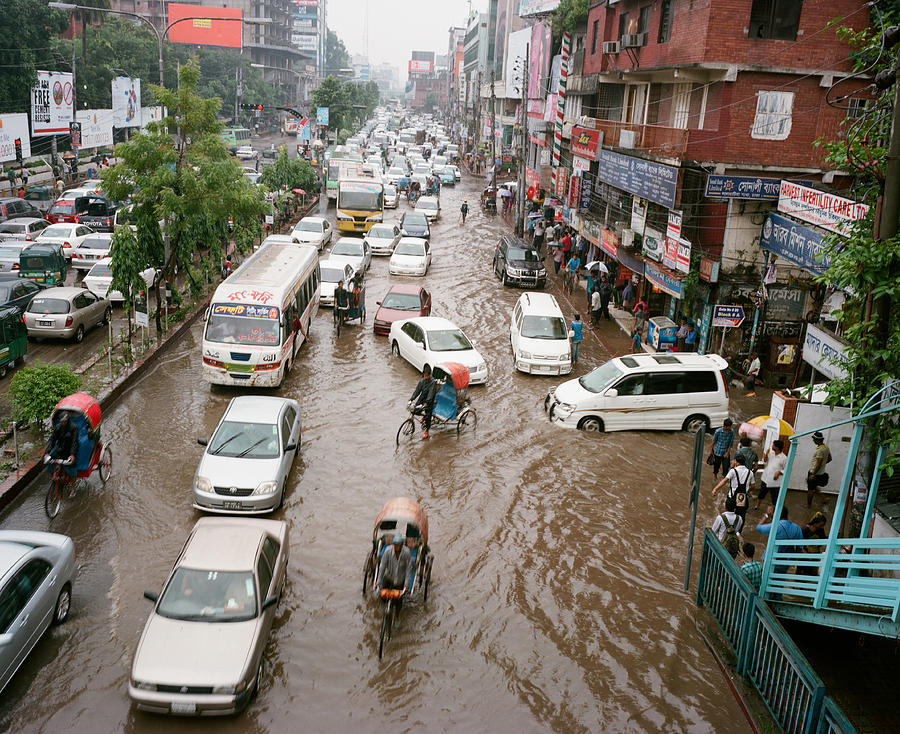 Flooding in Dhaka Photograph by Michael Hall