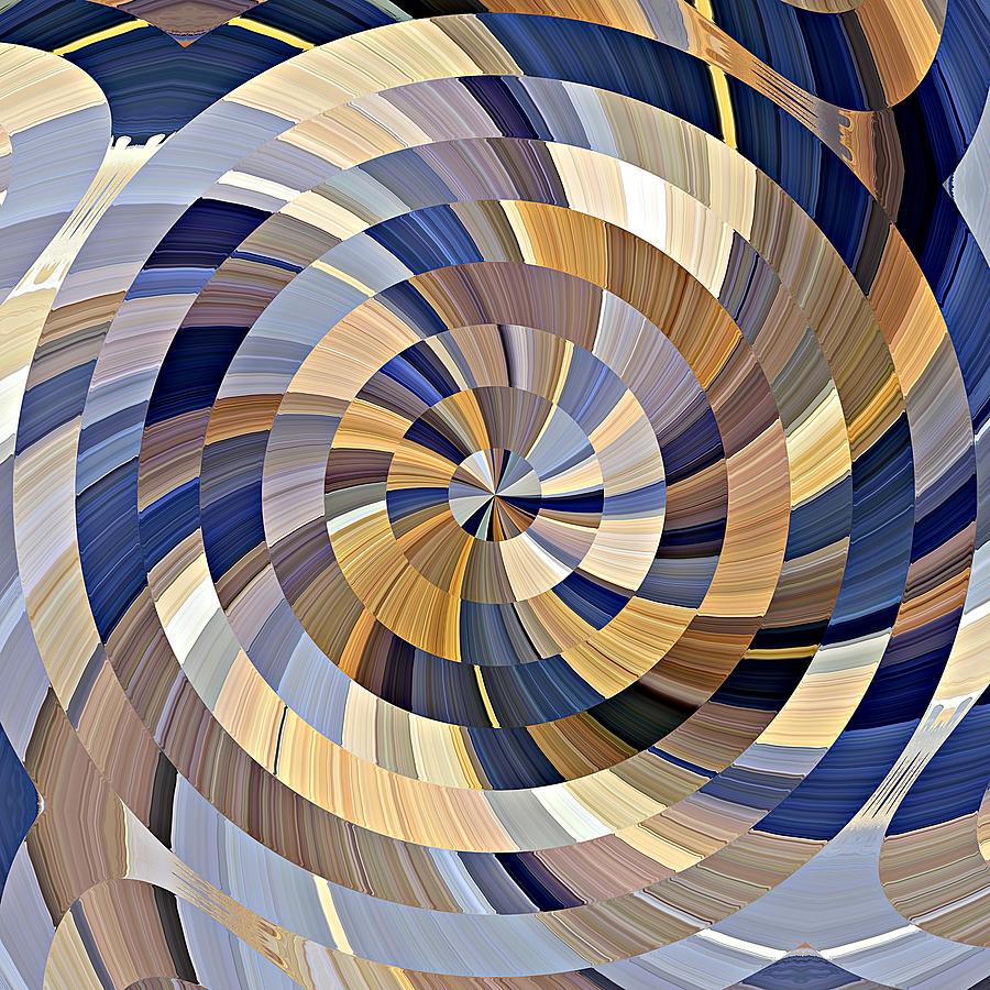 Floor Tile Spiral Digital Art by David Manlove