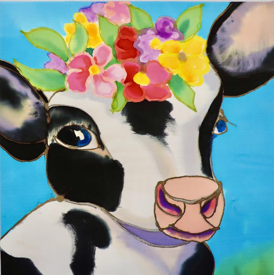 Flora Cow Painting by Mary Gorman