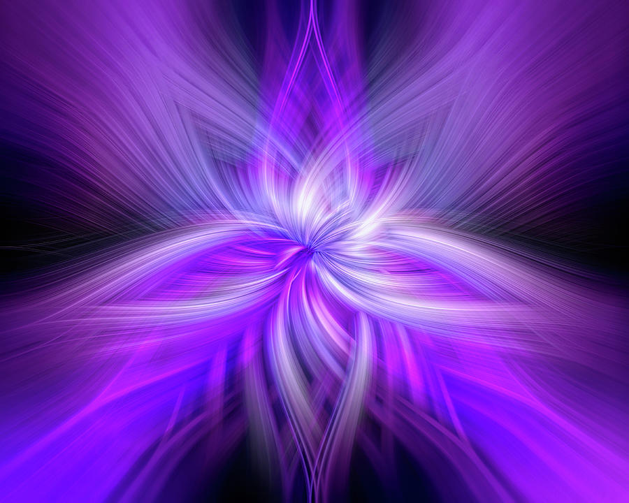 Flora Twirl Digital Art by Wes and Dotty Weber