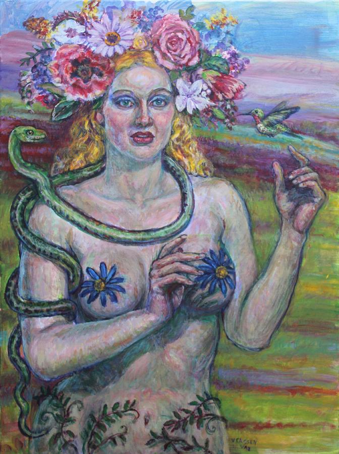 Flora Painting by Veronica Cassell vaz