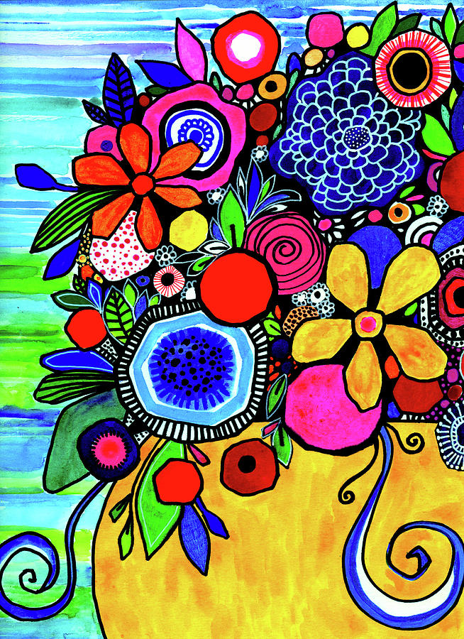 Floral 7 Painting by Robin Mead