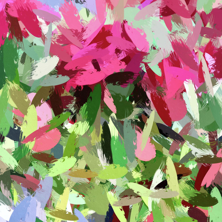 Floral Abstract Expressionist Art Digital Art