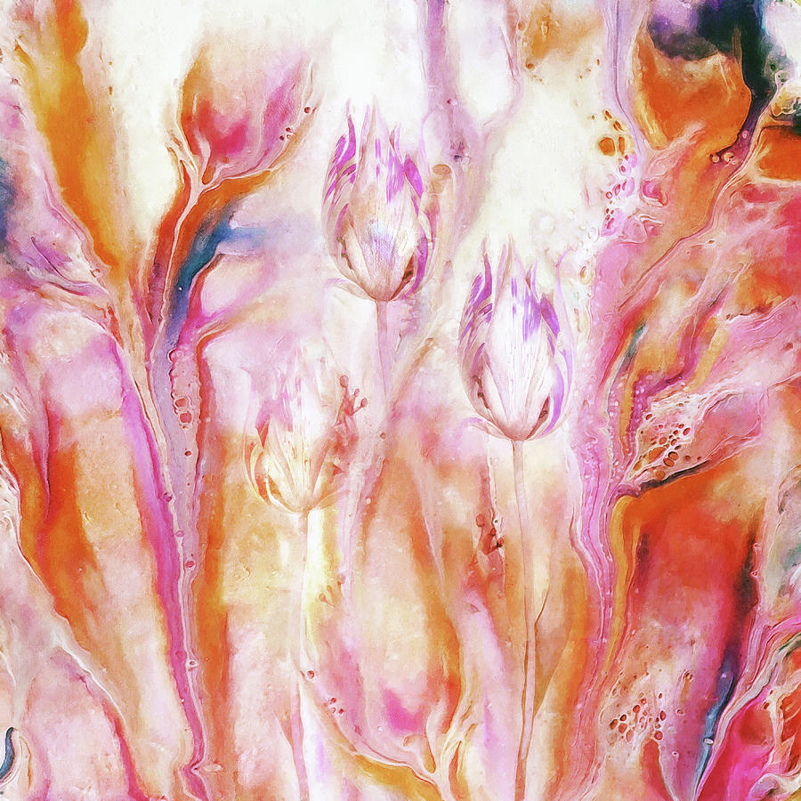 Floral Abstract Mixed Media by Jacky Gerritsen