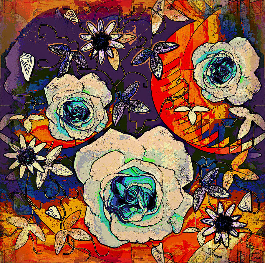 Floral Abstract Mixed Media by Natalie Holland