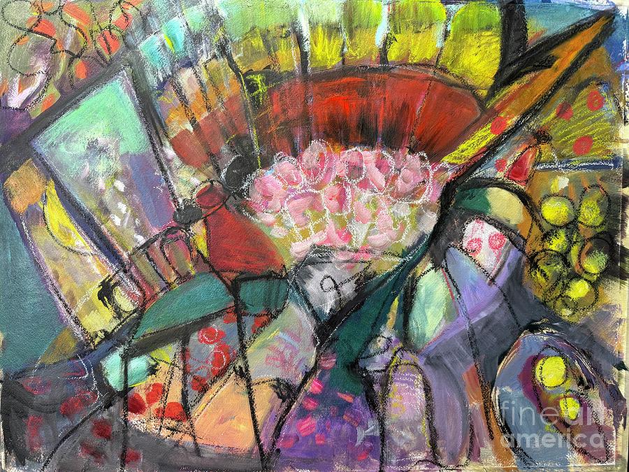 Floral Arena Mixed Media by Val Zee McCune