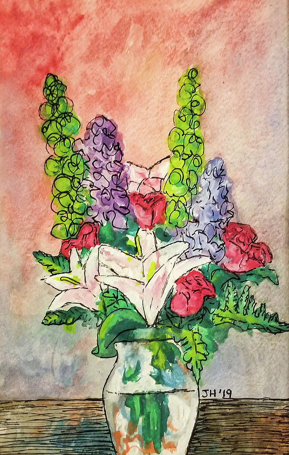 Floral Bouquet Painting by Jean Haynes