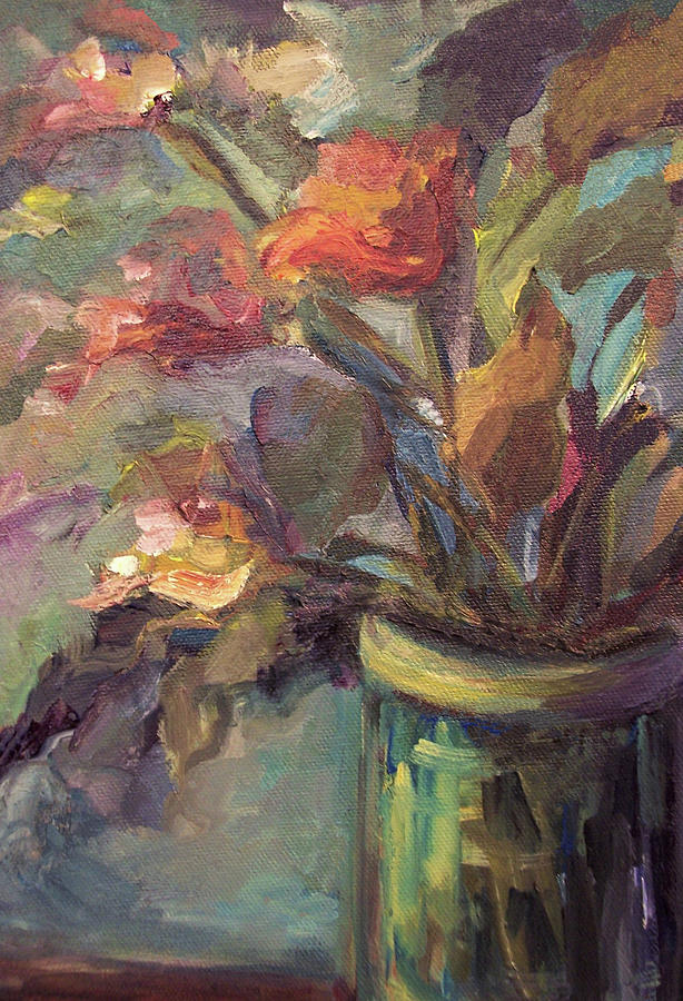 Floral Bouquet Painting Painting by Mary Wolf