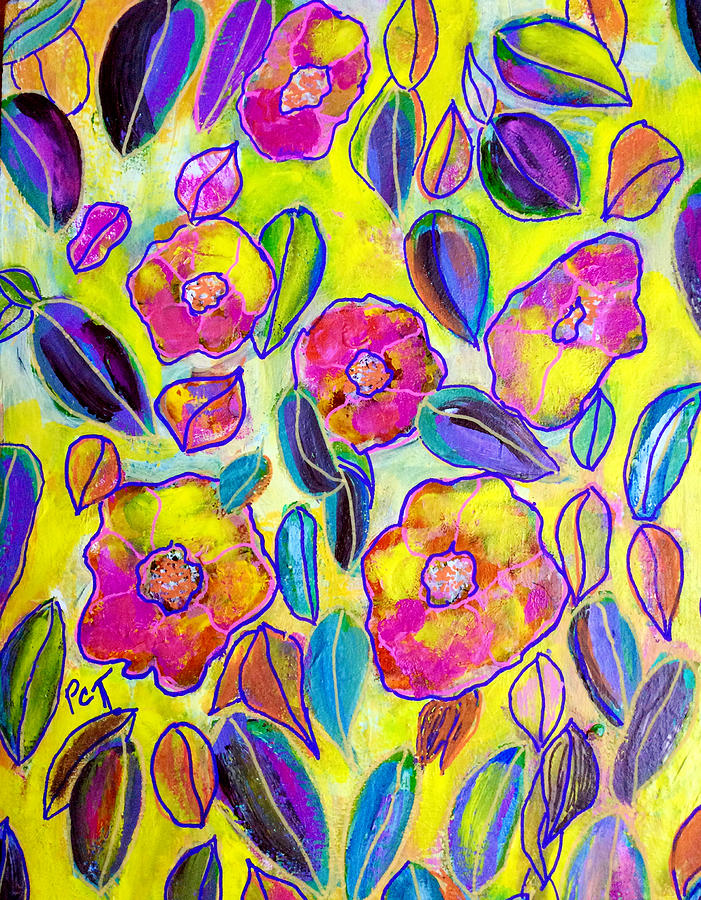 Flower Painting - Floral Color Bright by Patricia Clark Taylor