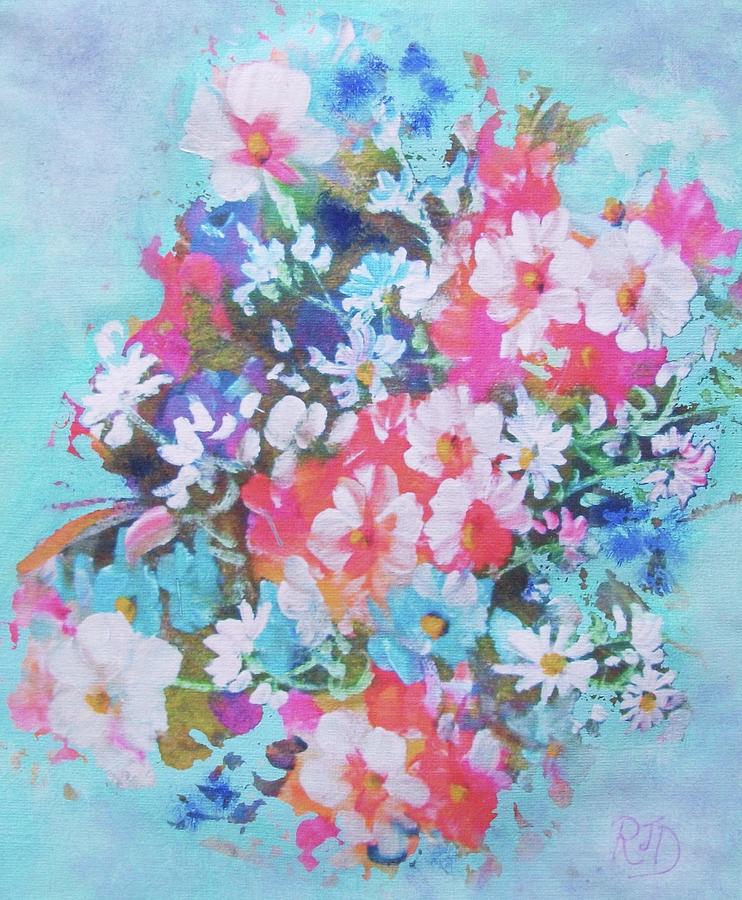 FLORAL CROWD no 2 Painting by Richard James Digance