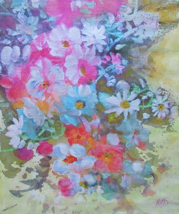 FLORAL CROWD No3 Painting by Richard James Digance