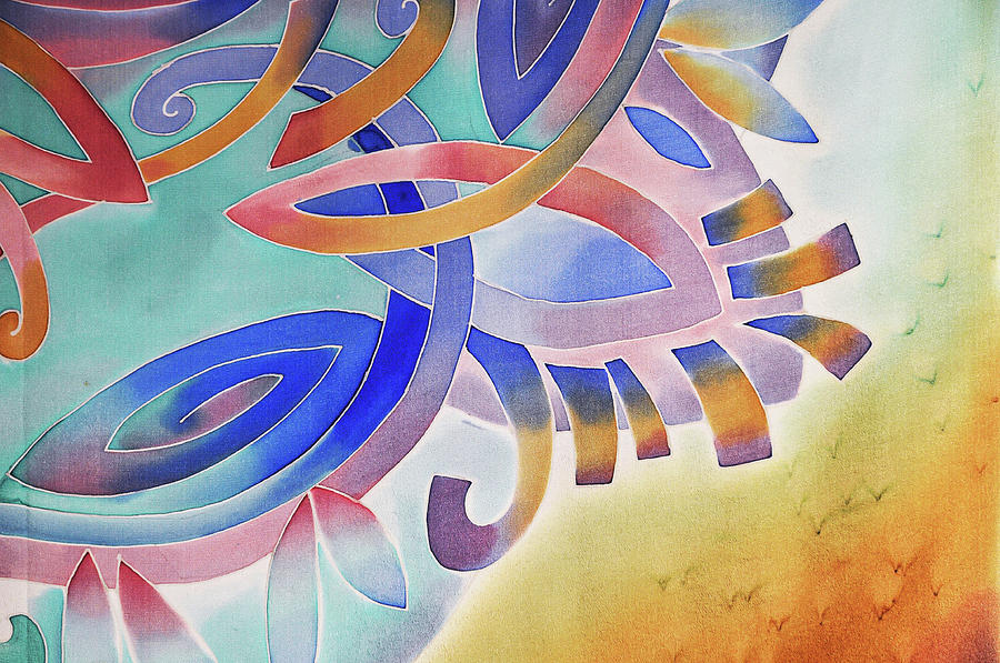 Floral Design Abstract Fragment 3 Tapestry - Textile