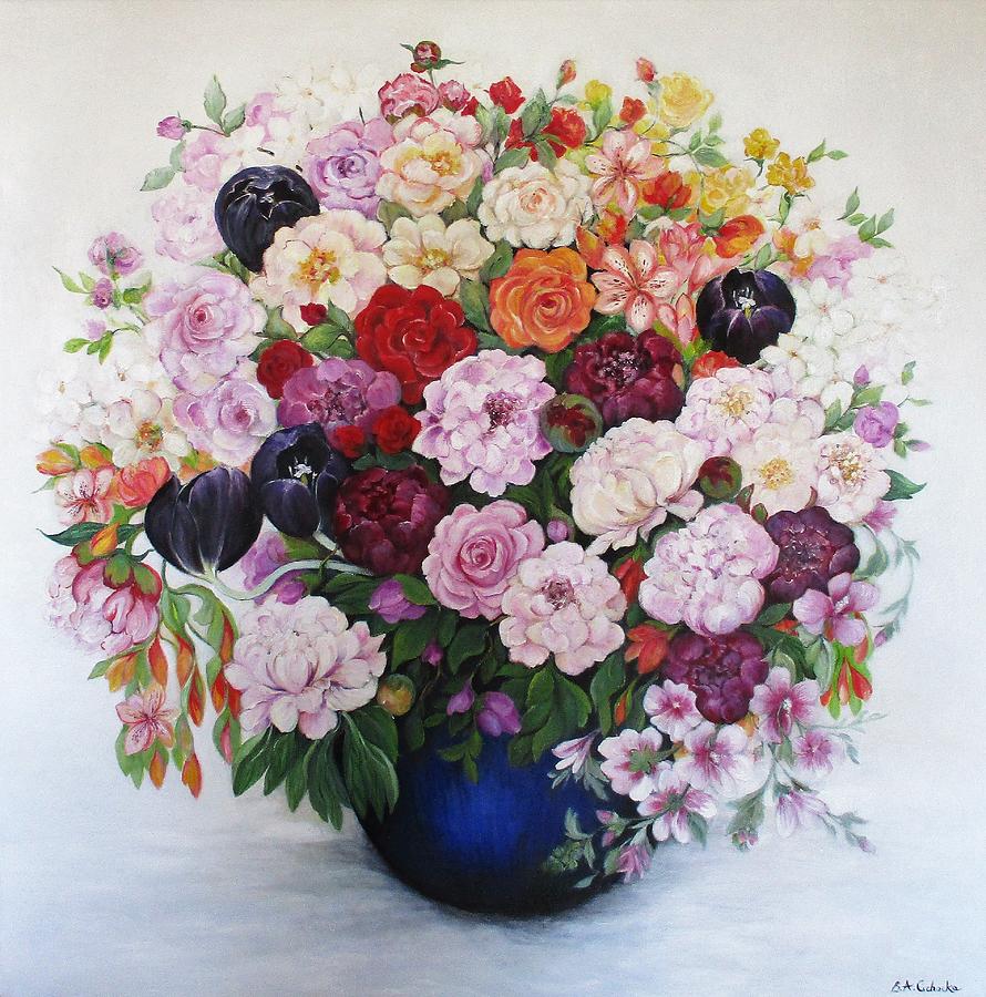 Floral Display  Painting by Barbara Anna Cichocka