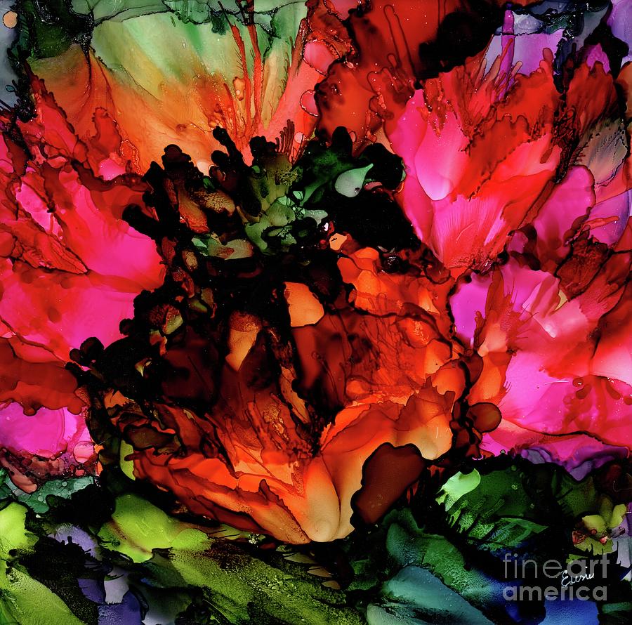 Floral Explosion Painting by Eunice Warfel
