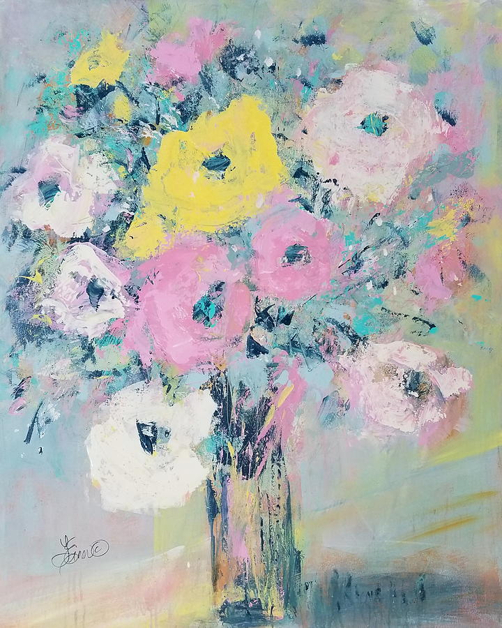 Floral Explosion Painting by Terri Einer