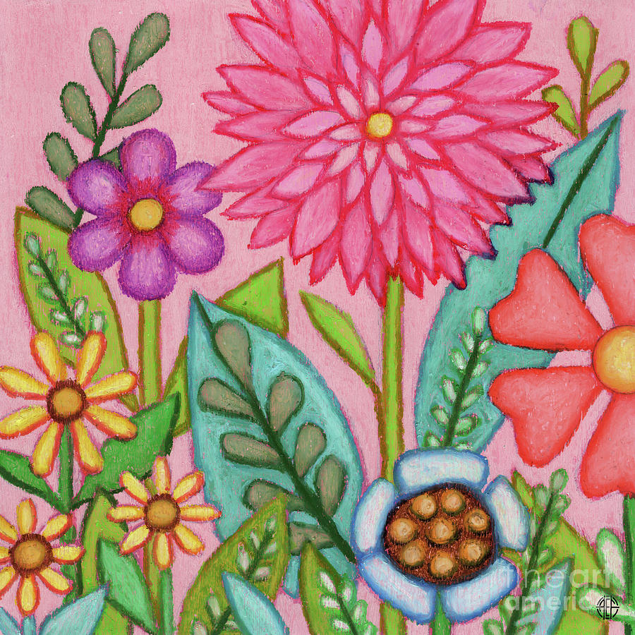 Floral Fancy. Wildflora Painting by Amy E Fraser