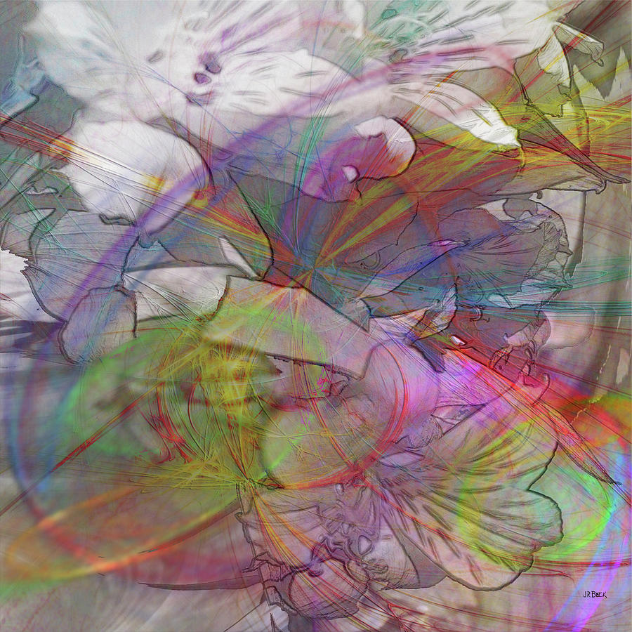 Floral Fantasy - Square Version Digital Art by Studio B Prints