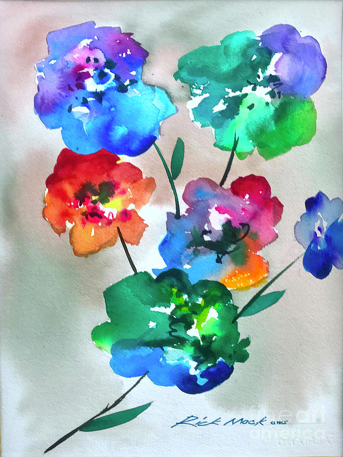 Floral feelings Painting by Rick Mock