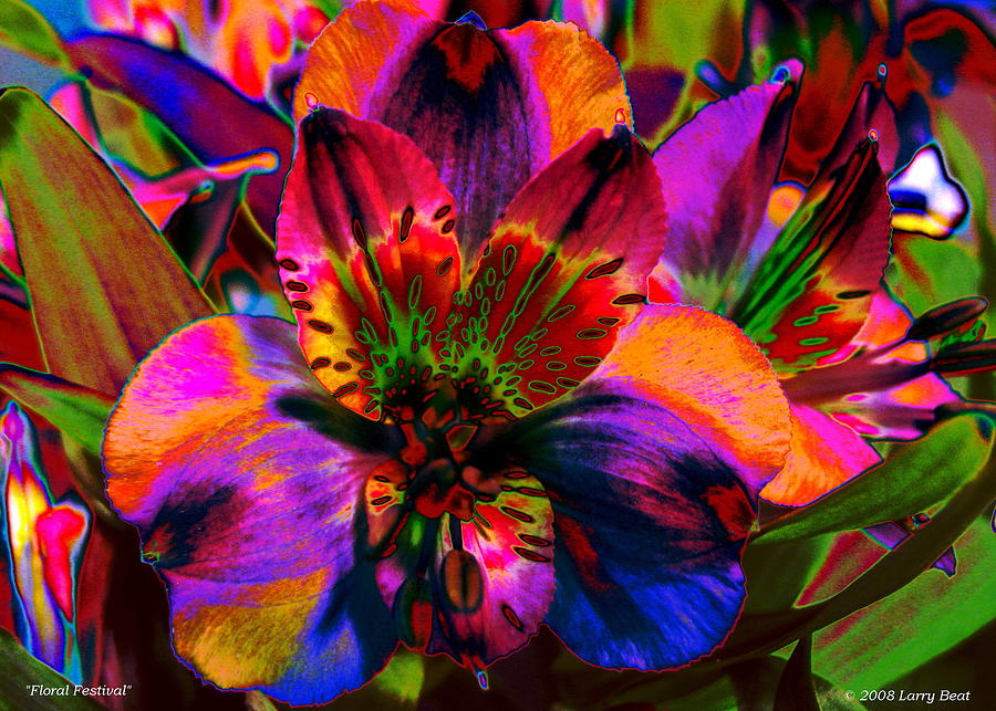 Floral Festival Digital Art by Larry Beat